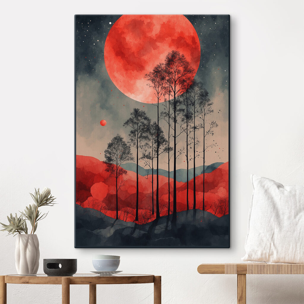 Rode maan boven dennen — interieur 1