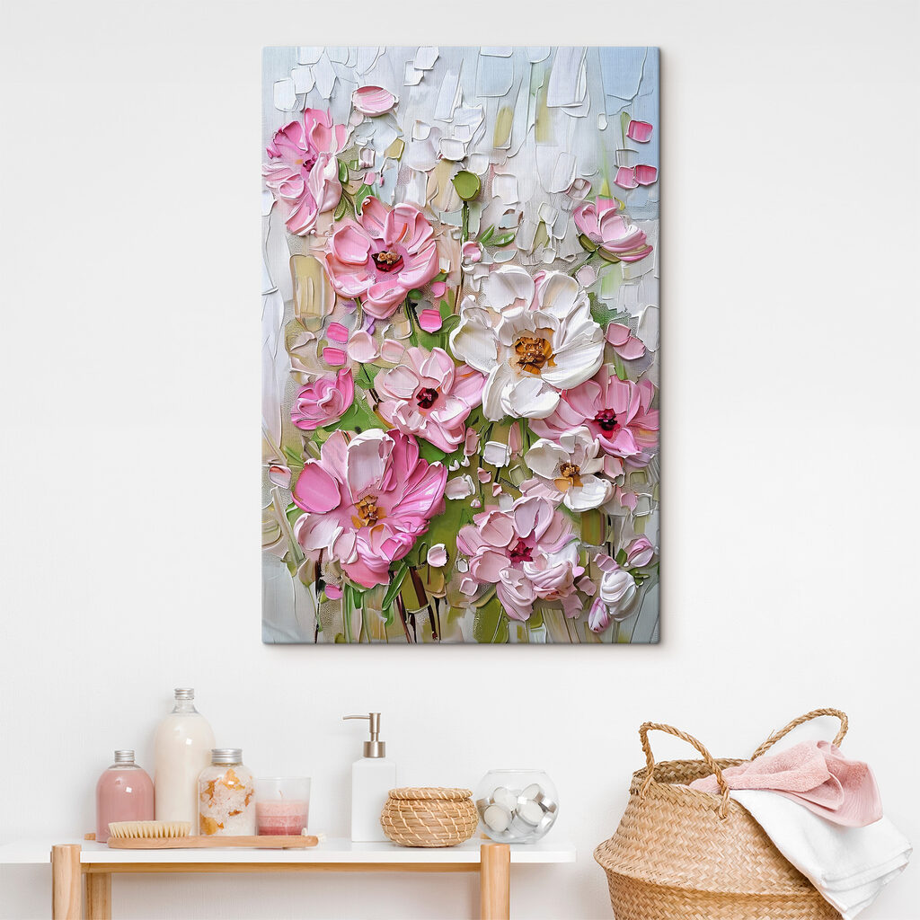 Roze bloei tussen wit — interieur 3