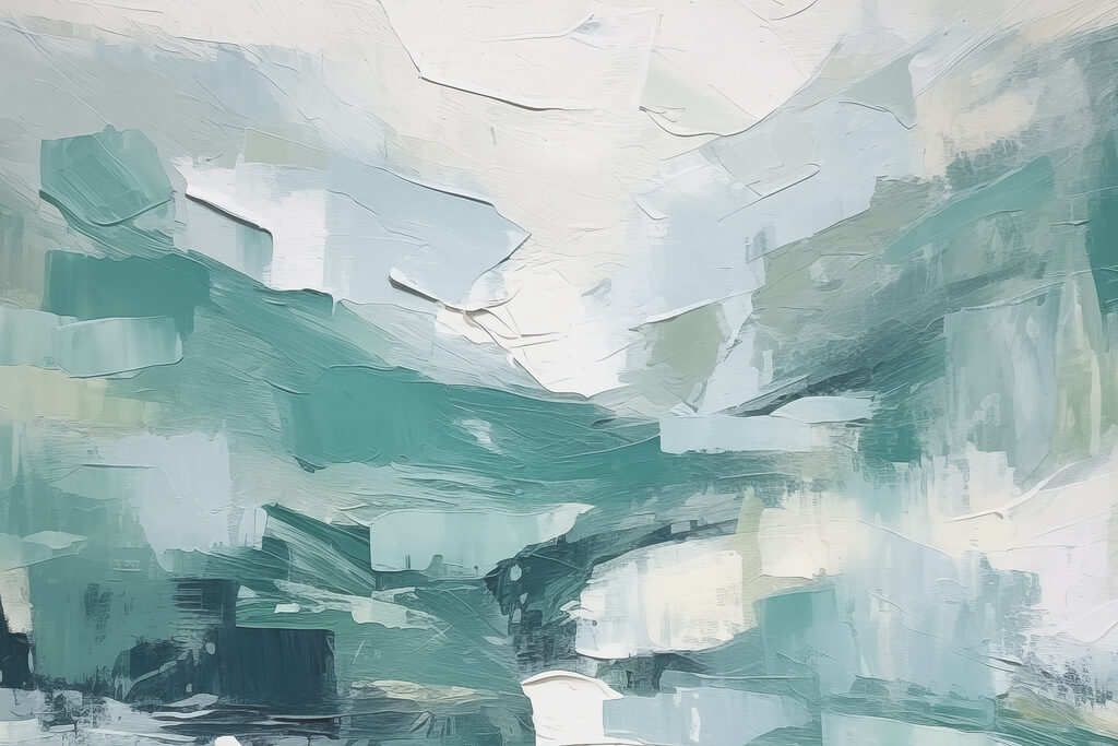 Een schilderij van een landschap — volledig ontwerp
