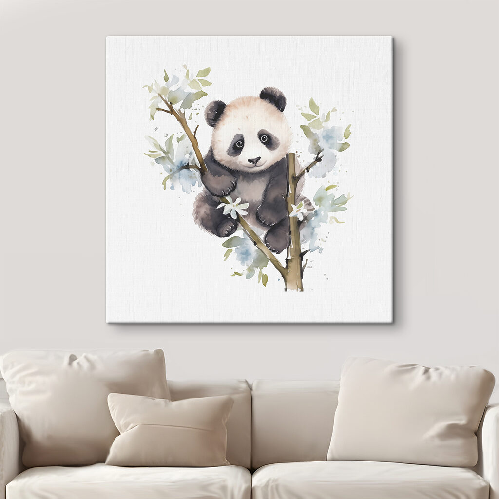 Panda tussen witte bloesem — interieur 1