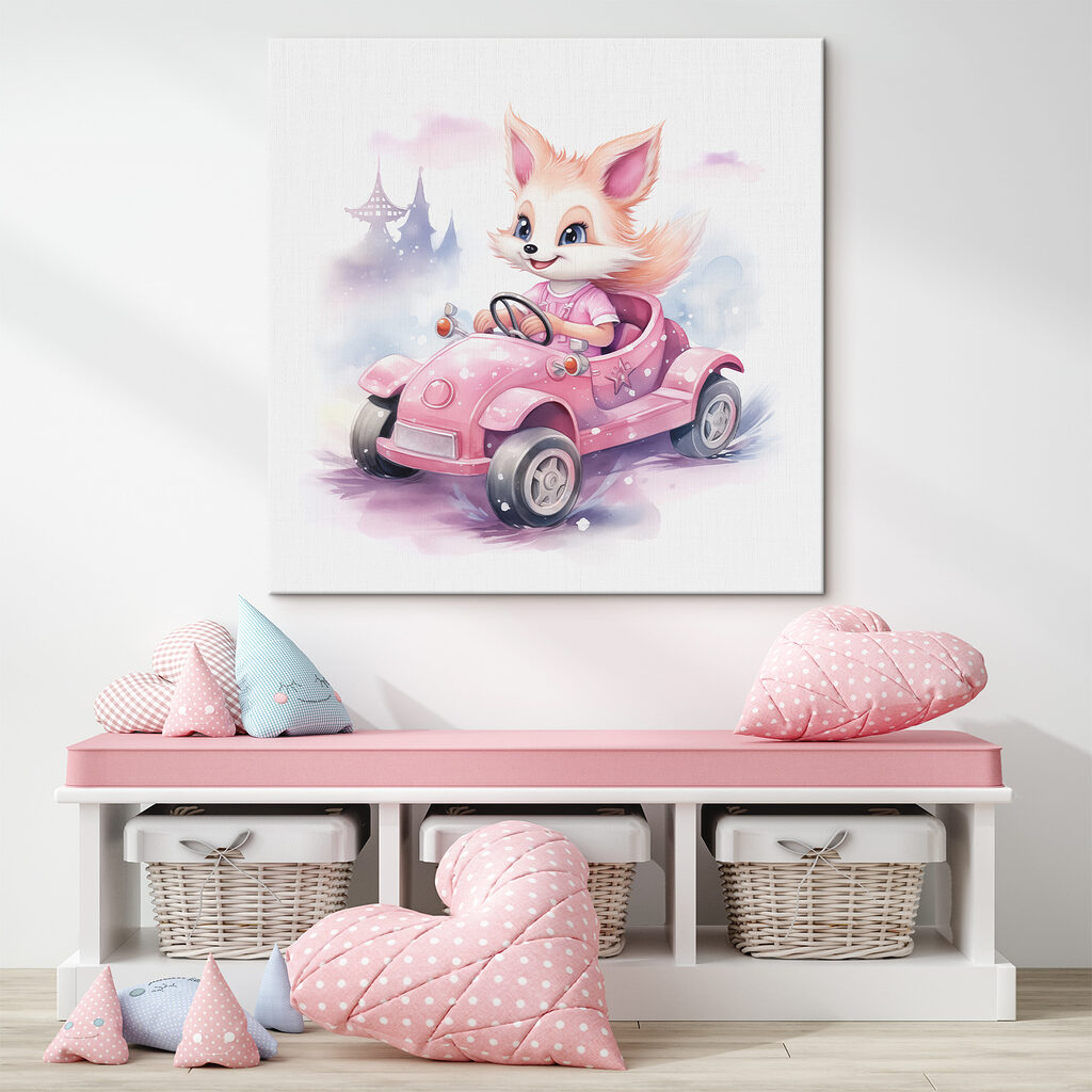Vosje in een cabriolet — interieur 1