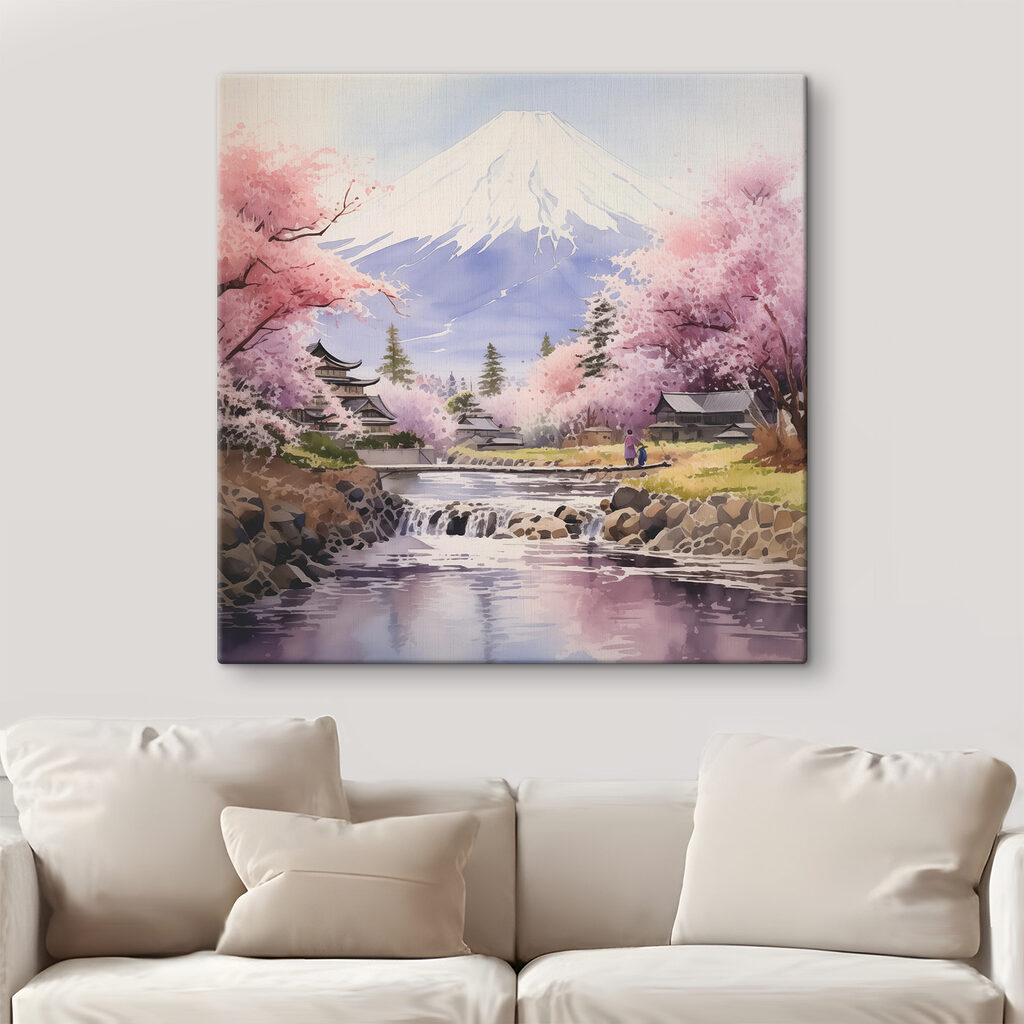 Bloesem omlijst de berg — interieur 1