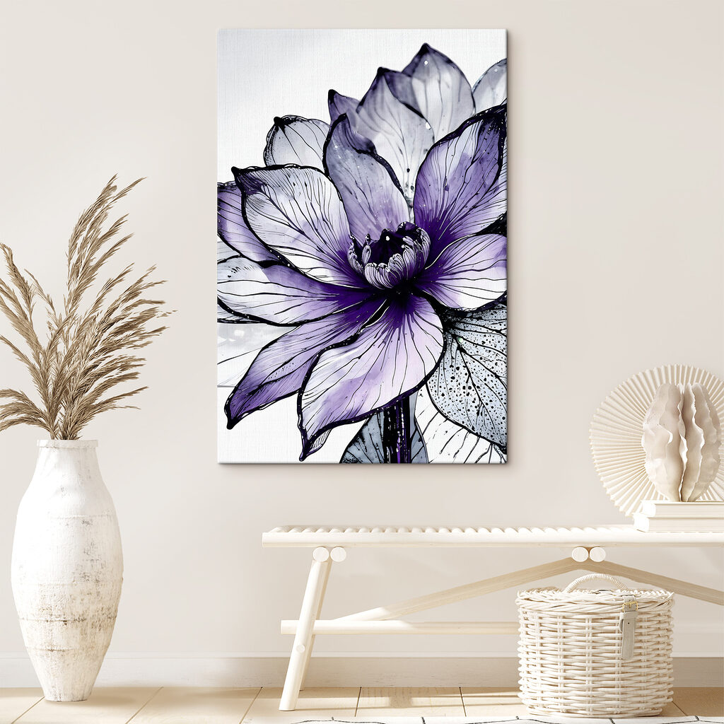 Paarse bloem, fijne nerven — interieur 2