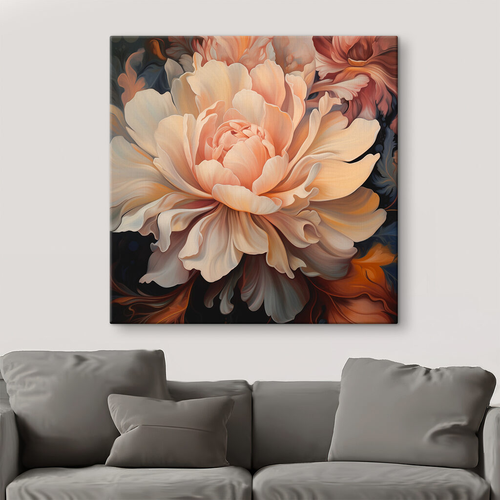 Elegante bloemblaadjes in zachte tinten — interieur 3