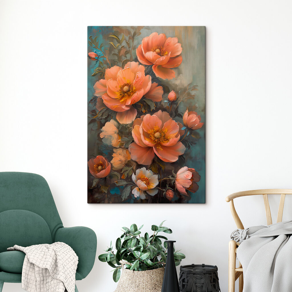 Koraalbloemen langs een tak — interieur 1