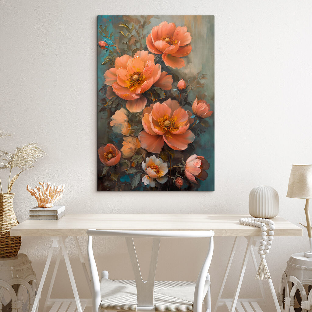 Koraalbloemen langs een tak — interieur 2