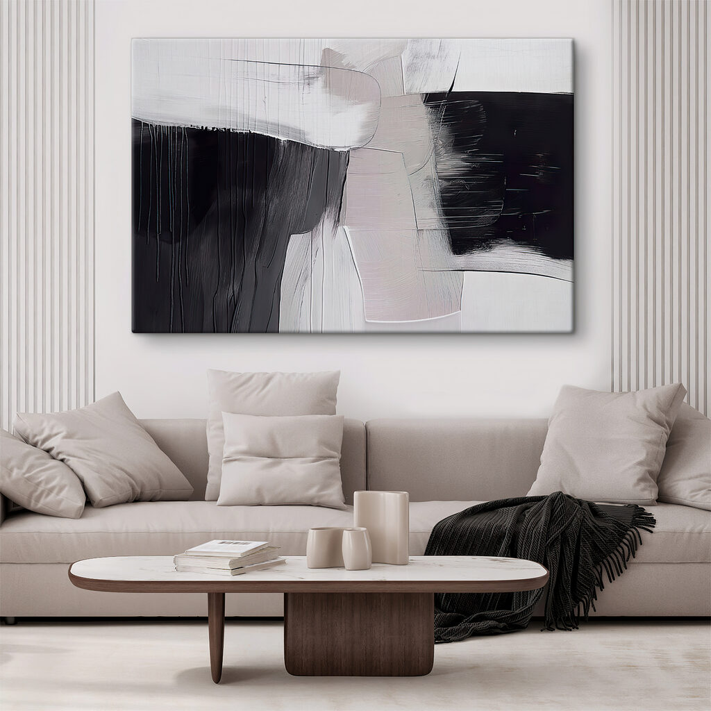 Een zwart-wit schilderij — interieur 1