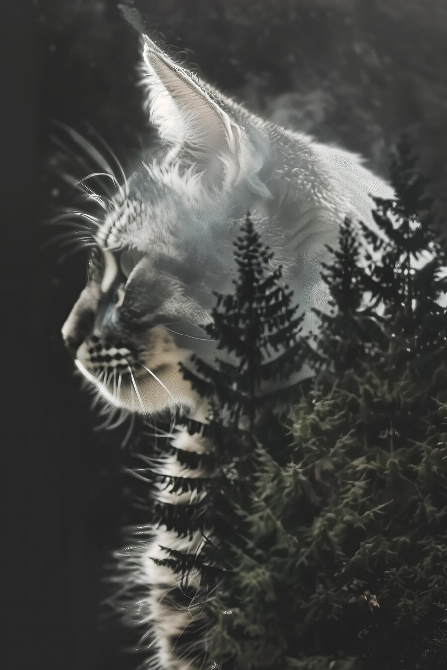 Kat draagt het bos — volledig ontwerp