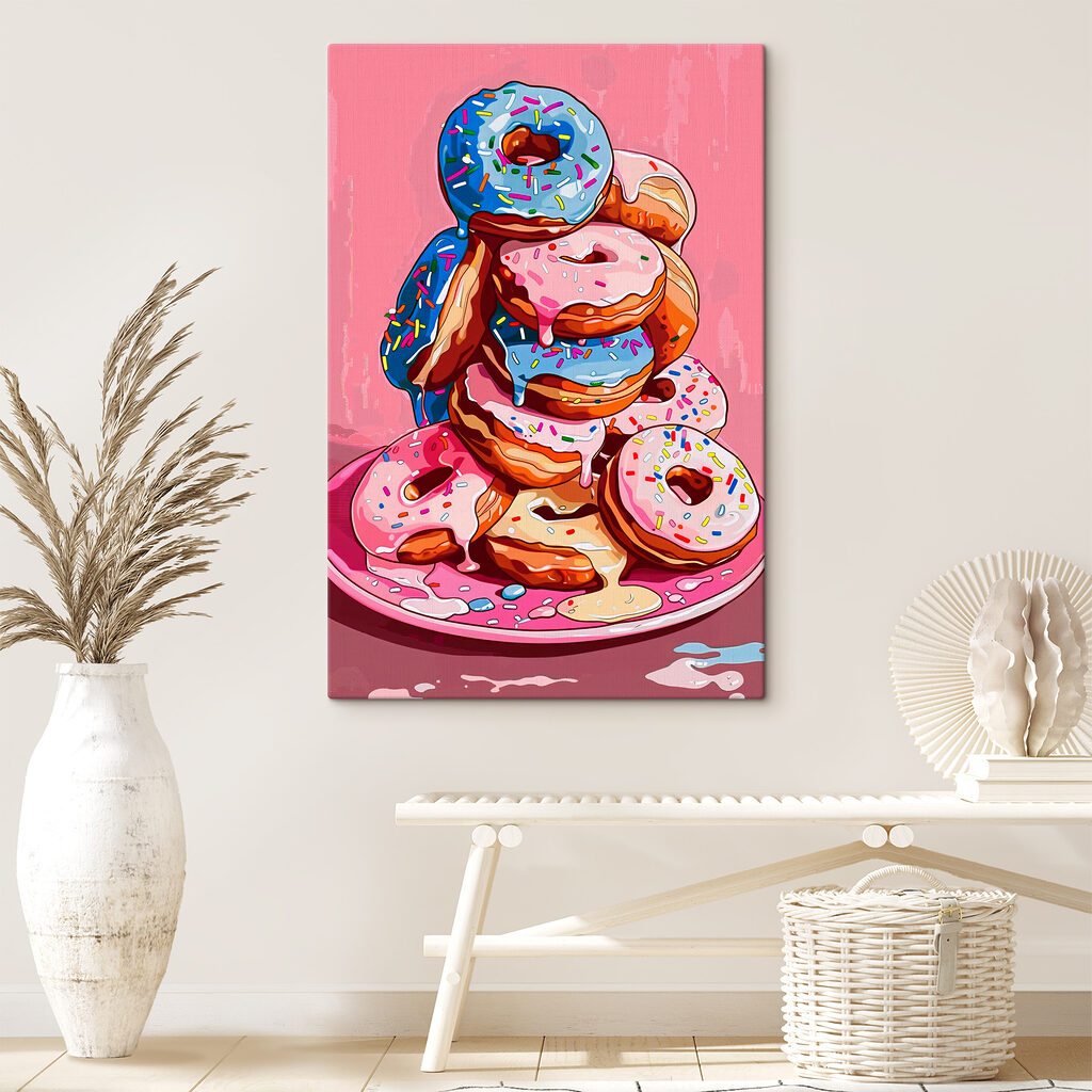 Donuts hoog opgestapeld — interieur 2