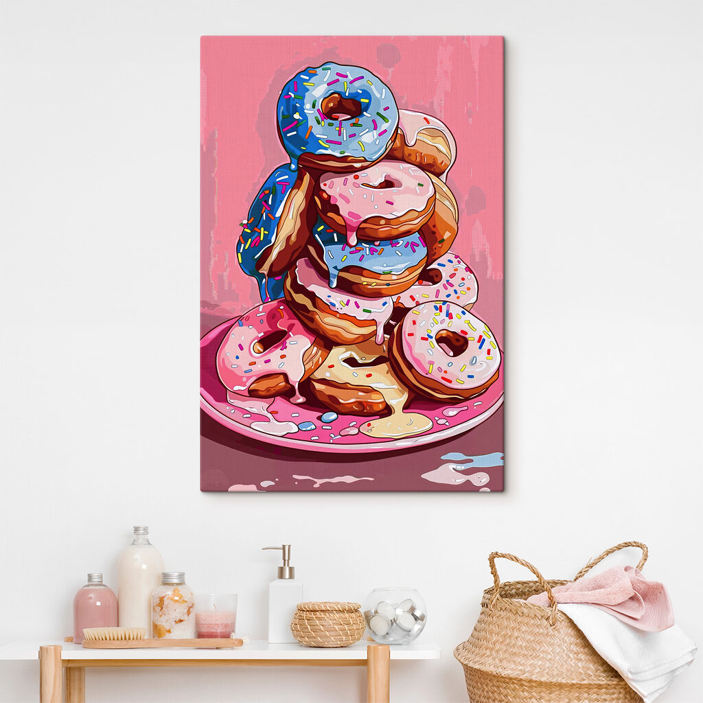 Donuts hoog opgestapeld — interieur 3