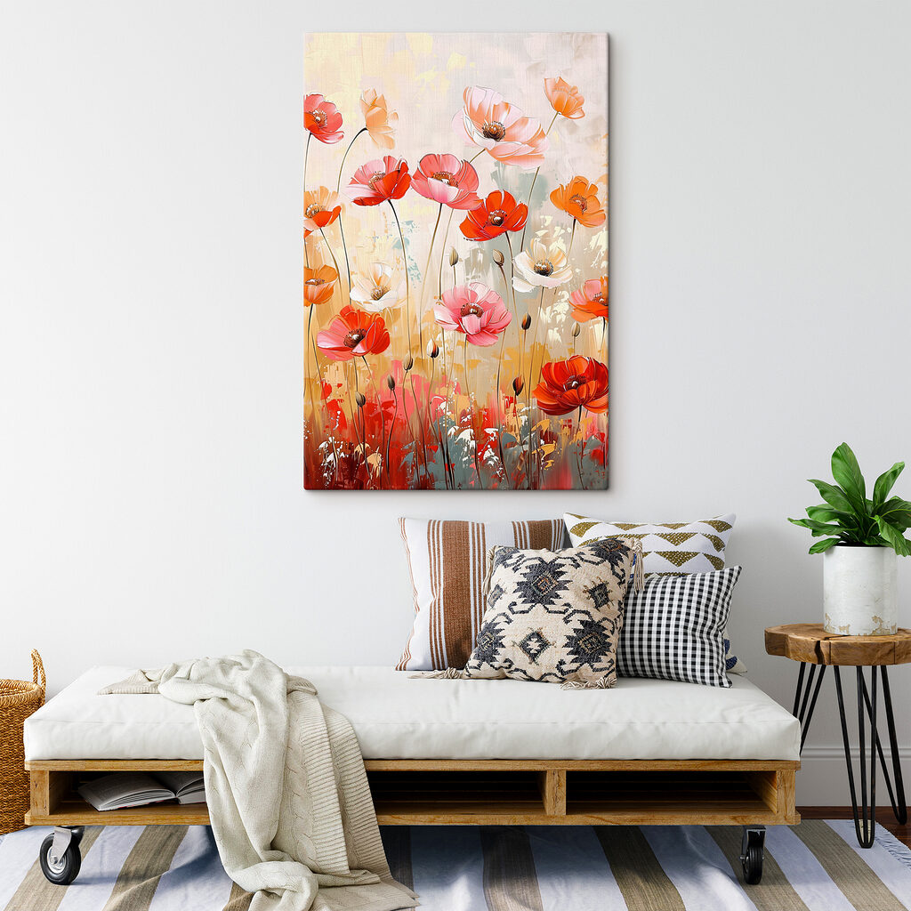 Levendige bloesems in een kleurrijk veld — interieur 4