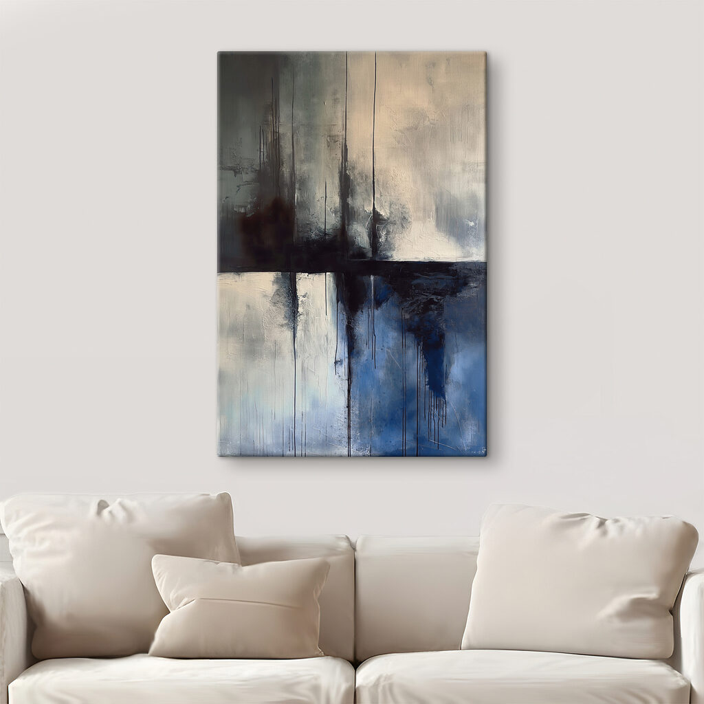 Een schilderij van een zwart-wit vierkant — interieur 2