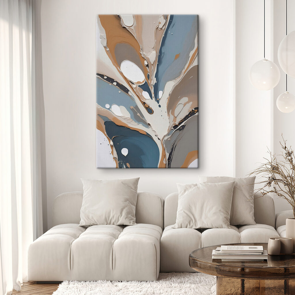 Verf stroomt door zandtinten — interieur 2