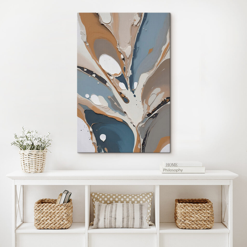 Verf stroomt door zandtinten — interieur 1