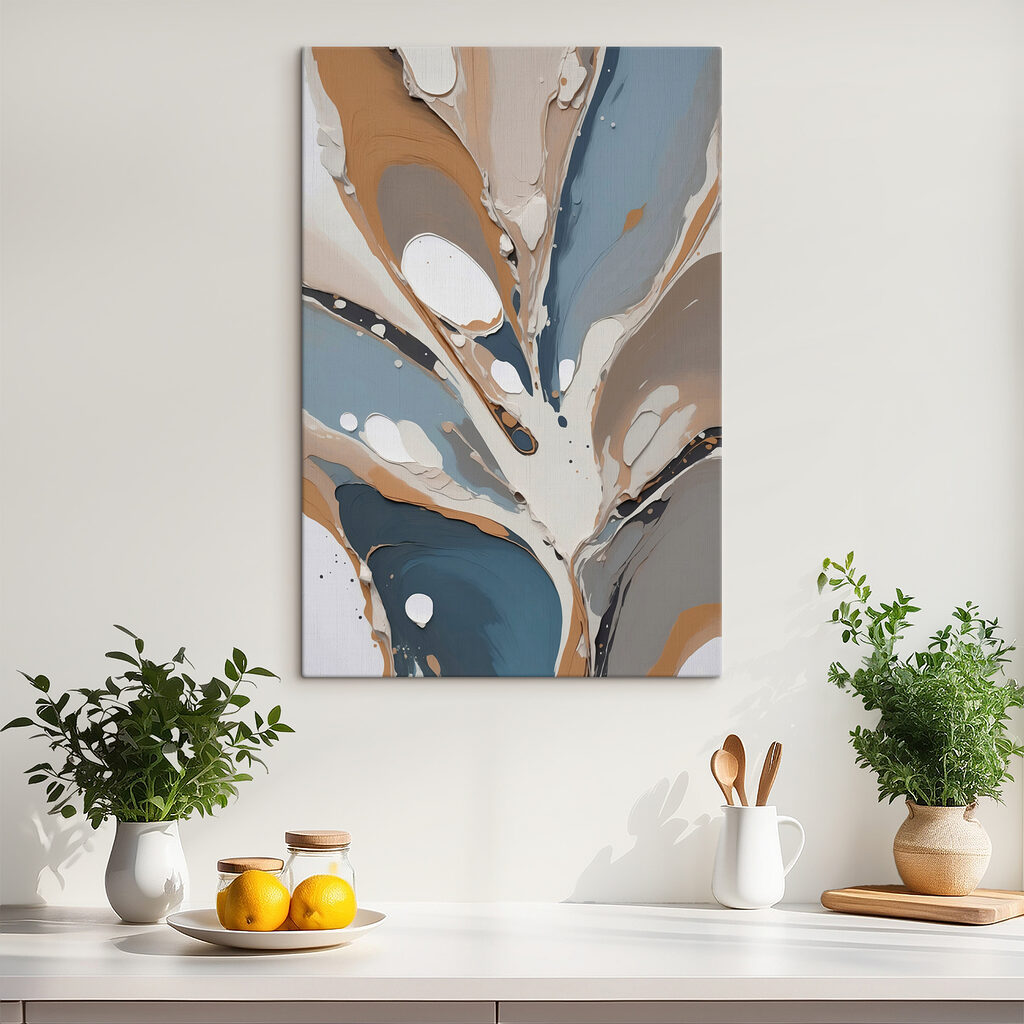 Verf stroomt door zandtinten — interieur 3