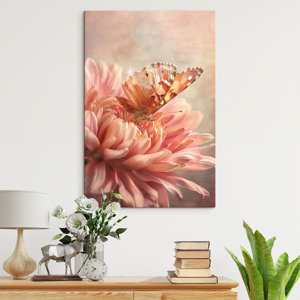 Een vlinder op een bloem — interieur 1