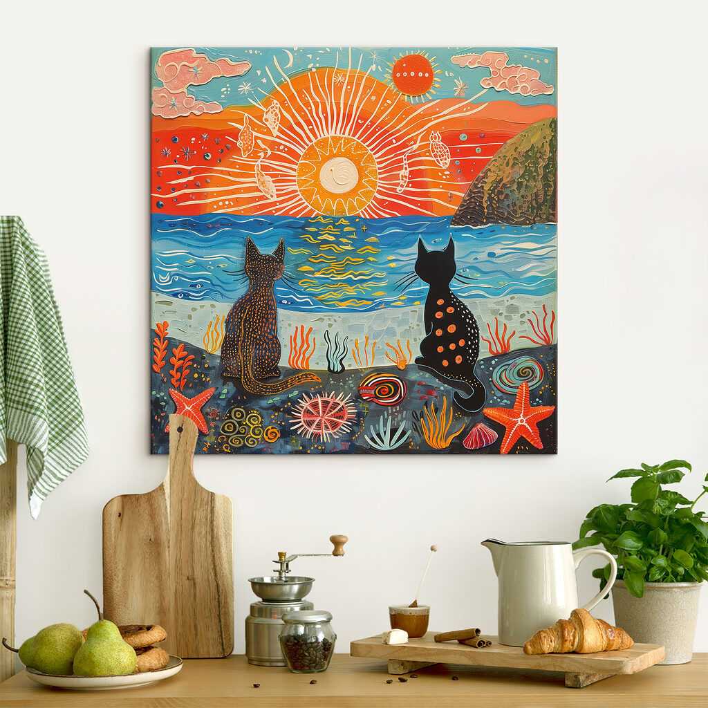 Katten kijken naar zonnestralen — interieur 2