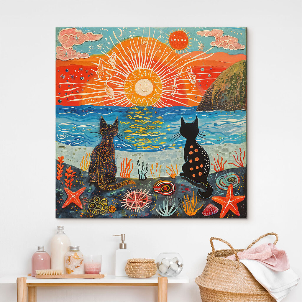 Katten kijken naar zonnestralen — interieur 1