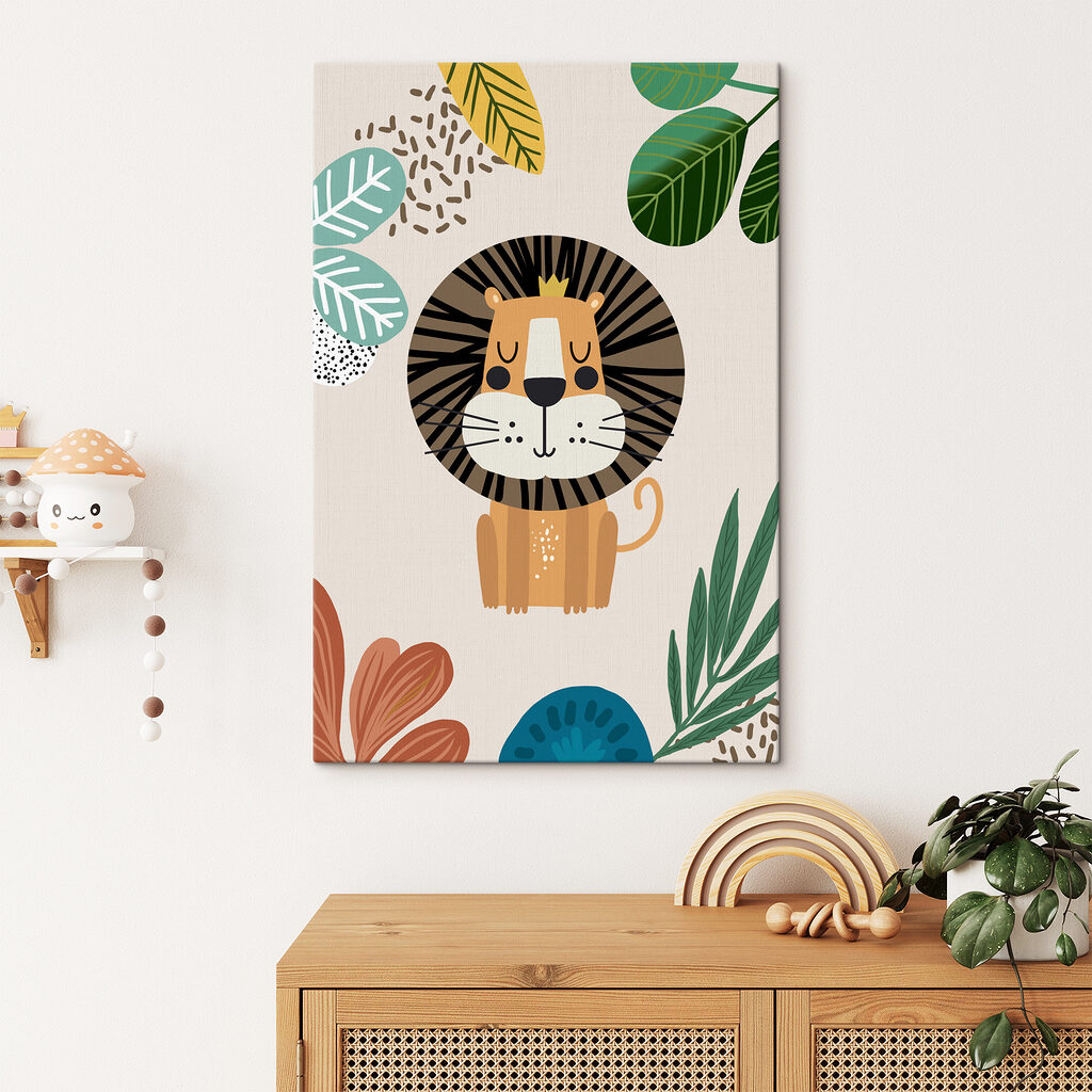 Een leeuw met een kroon en bladeren — interieur 2