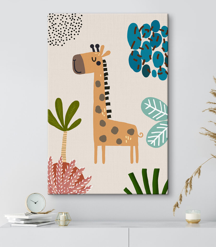 Een giraffe en een boom — interieur 1