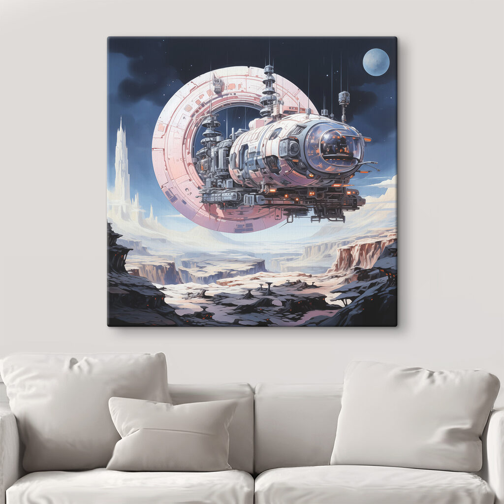 Ruimteschip boven een ijswereld — interieur 2