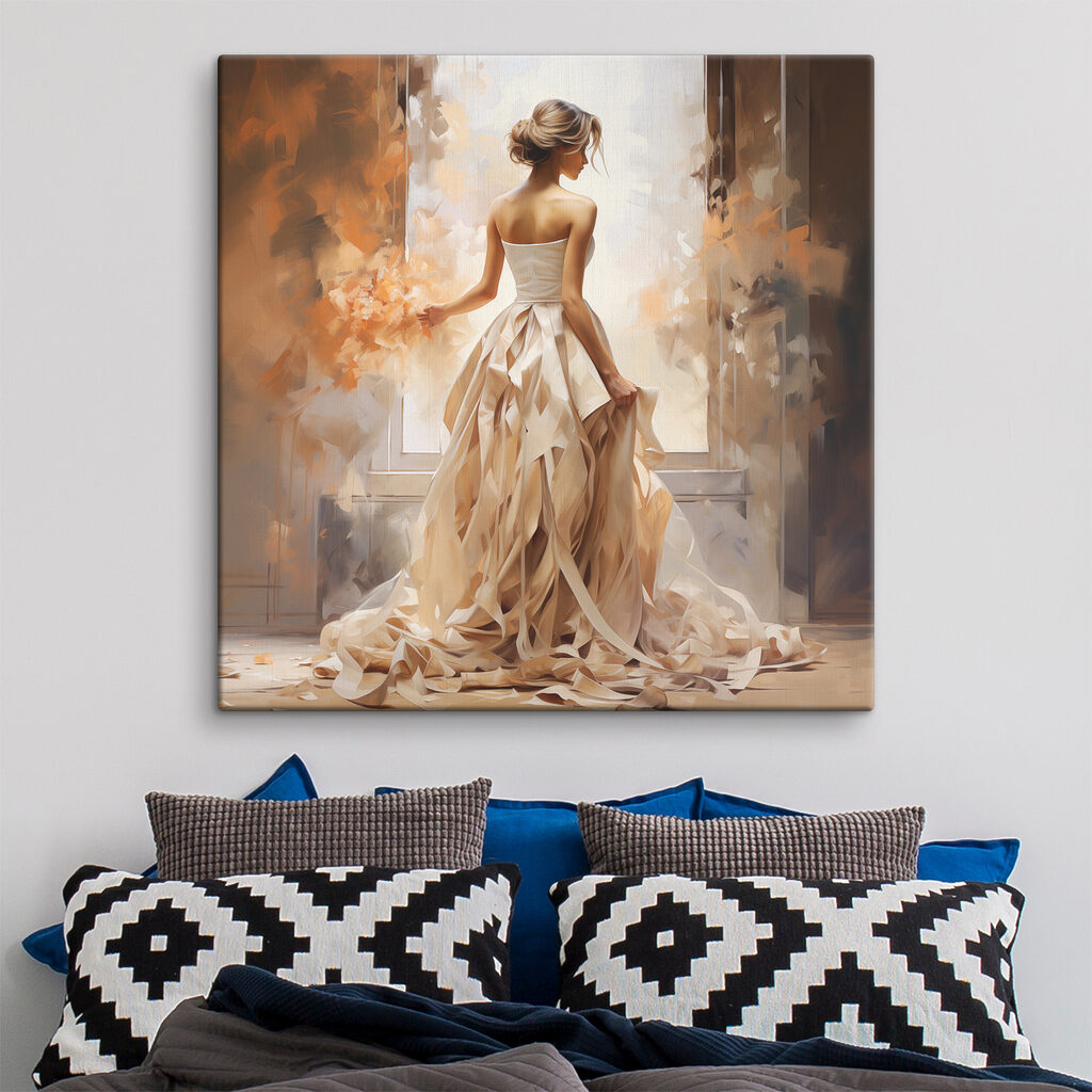 Een vrouw in een jurk — interieur 2