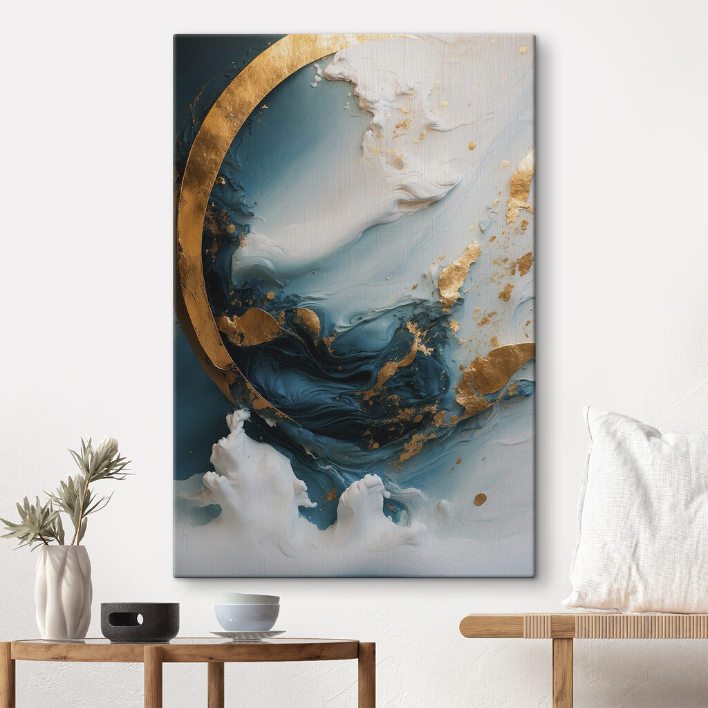 Gouden boog door turquoise — interieur 3