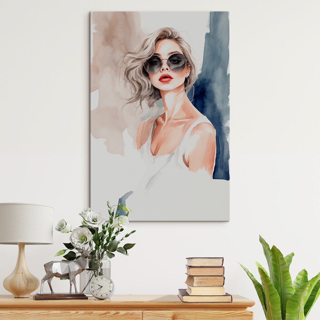 Zonnebril in lichte aquarel — interieur 2
