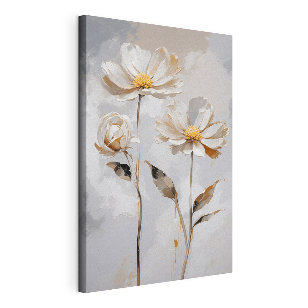 Twee bloemen in zandtinten — productweergave