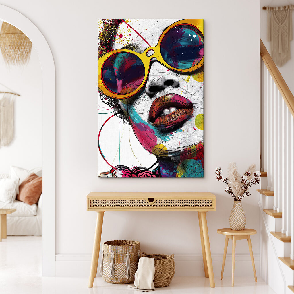Ronde zonnebril in nachtkleuren — interieur 1