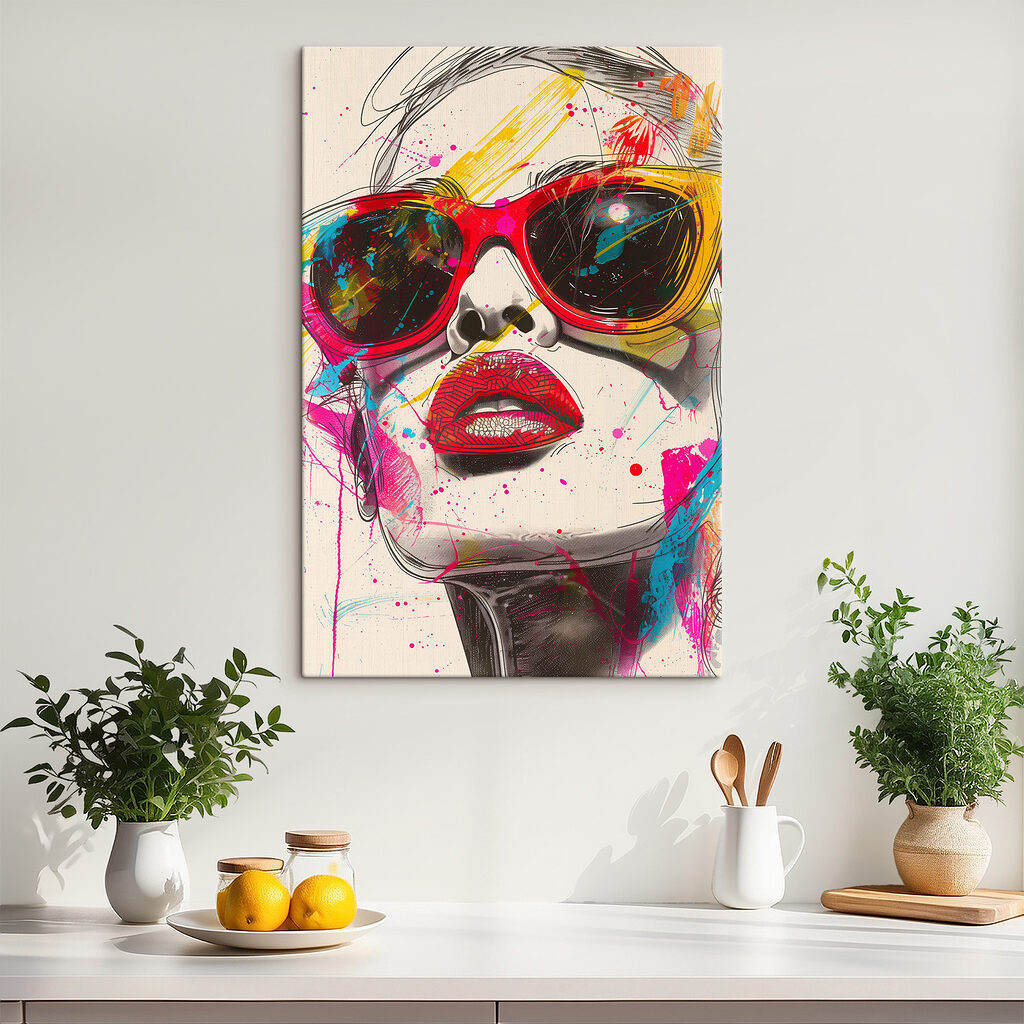 Rode bril, felle lippen — interieur 2