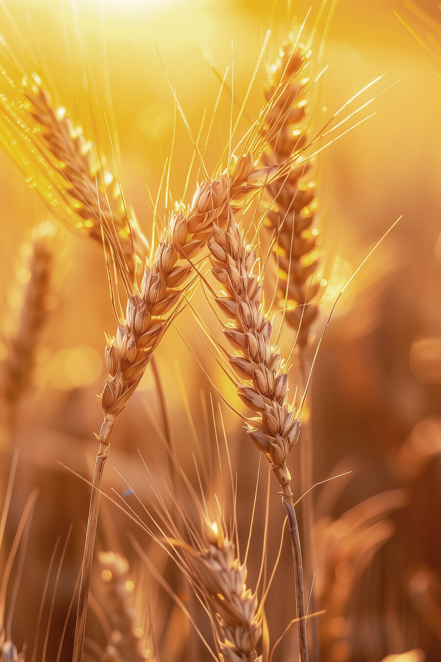 Graanaren in warme zon — volledig ontwerp