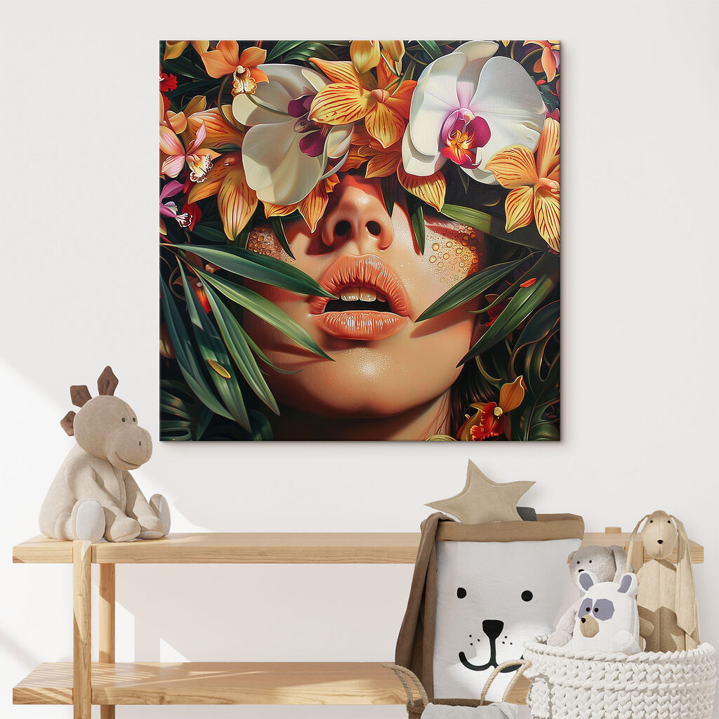 Orchideeën boven gouden lippen — interieur 1