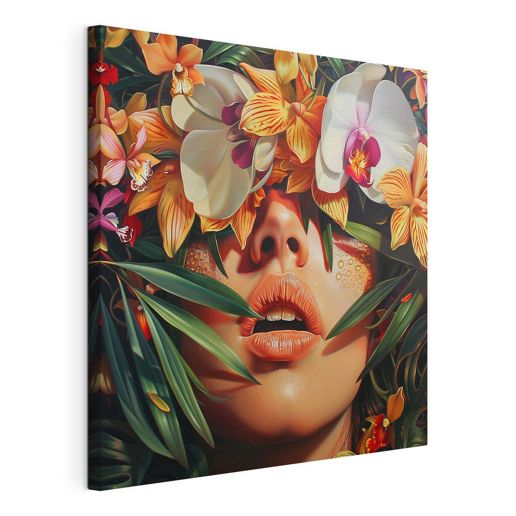 Orchideeën boven gouden lippen — productweergave