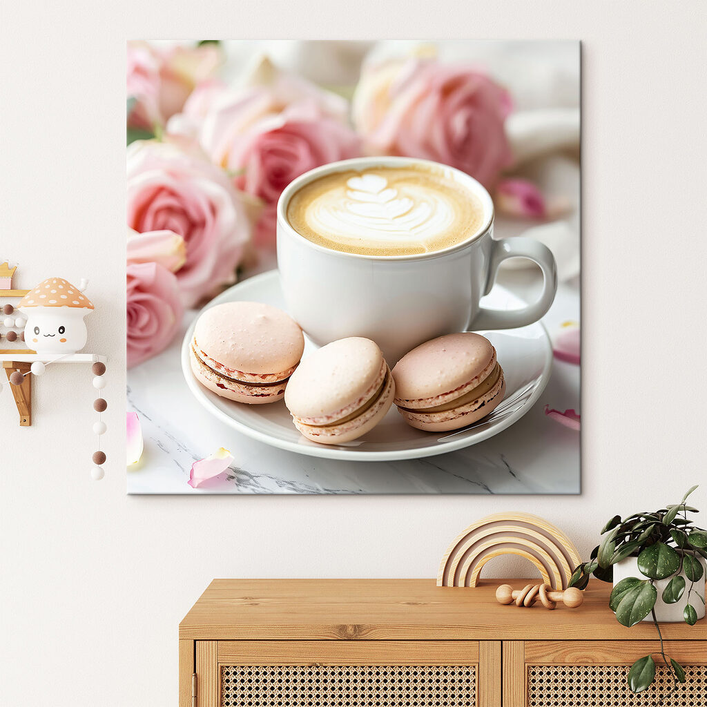Cappuccino met macarons — interieur 2