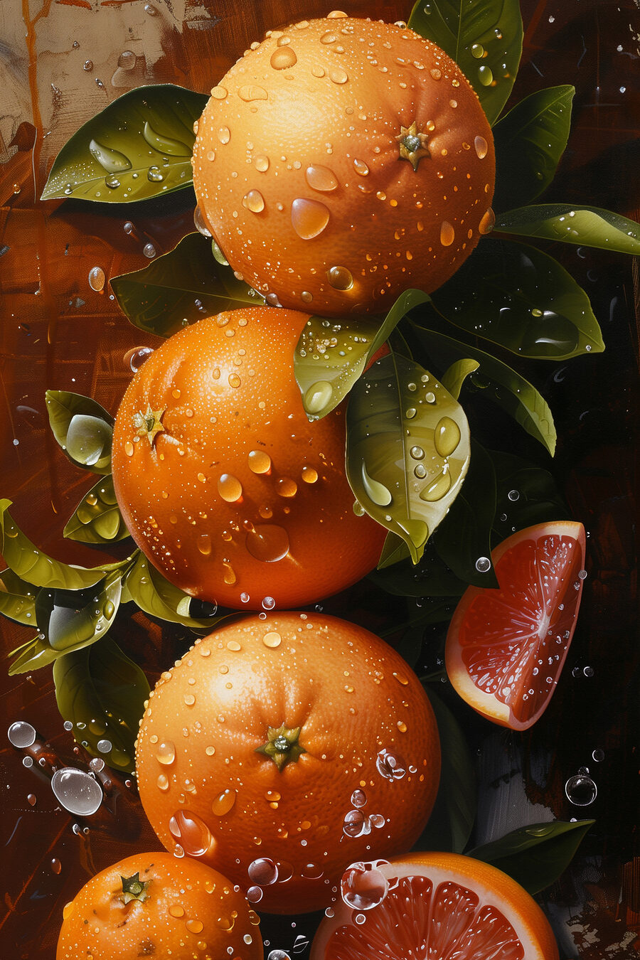 Citrus aan natte tak — volledig ontwerp