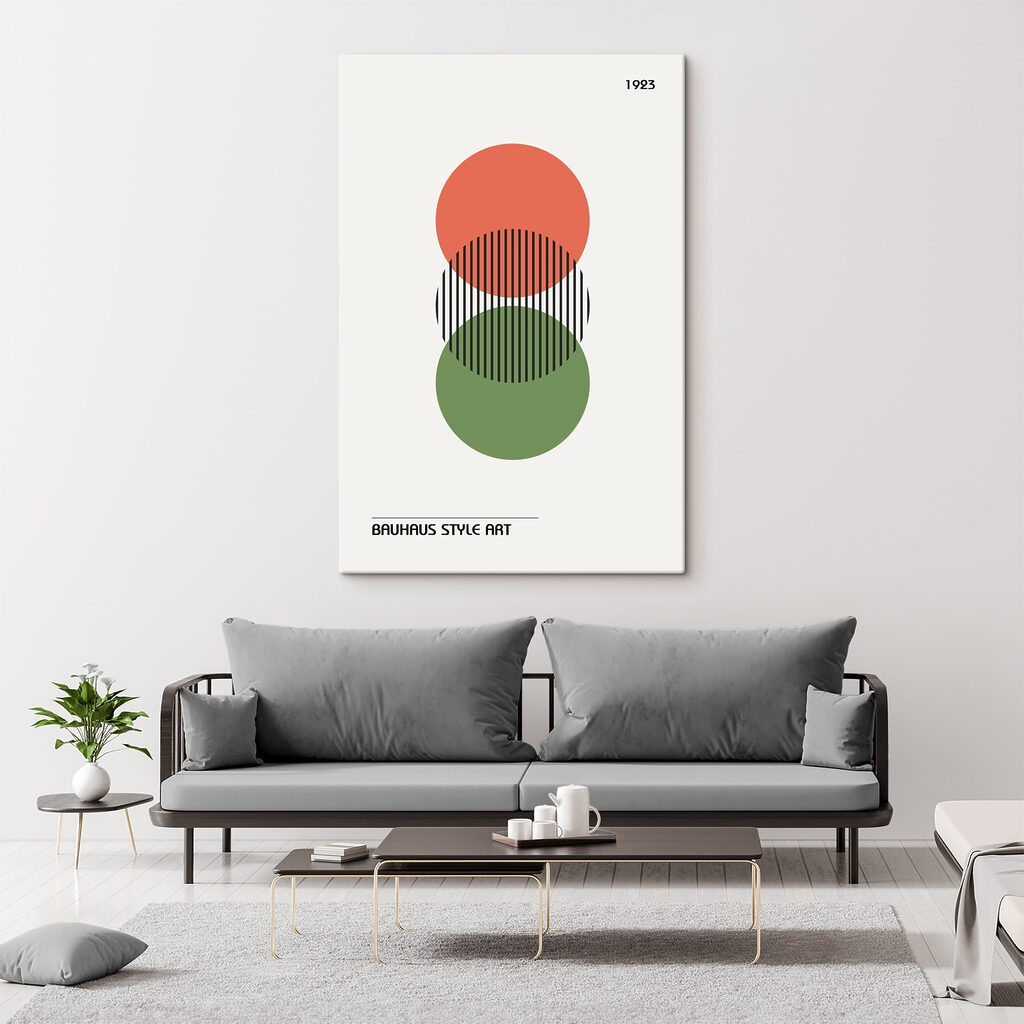Twee cirkels delen lijnen — interieur 2