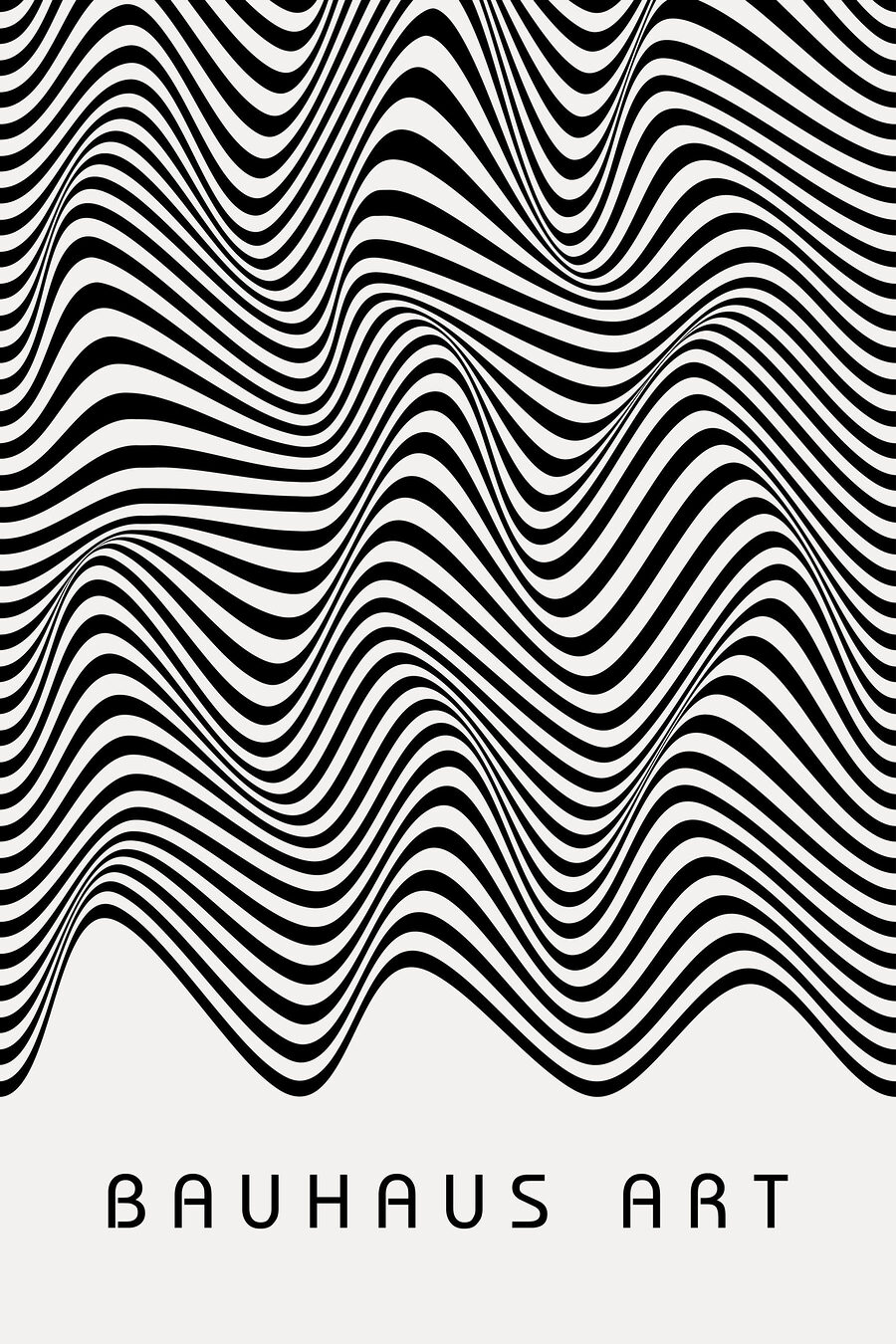 Een zwart-wit gestreept patroon — volledig ontwerp