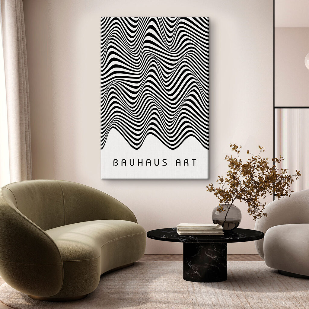 Een zwart-wit gestreept patroon — interieur 1