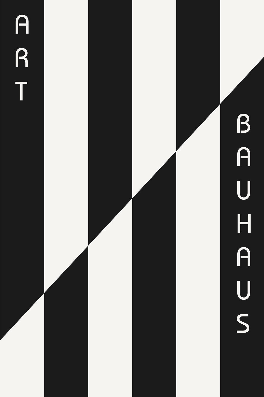 Zwartwit door een diagonaal — volledig ontwerp