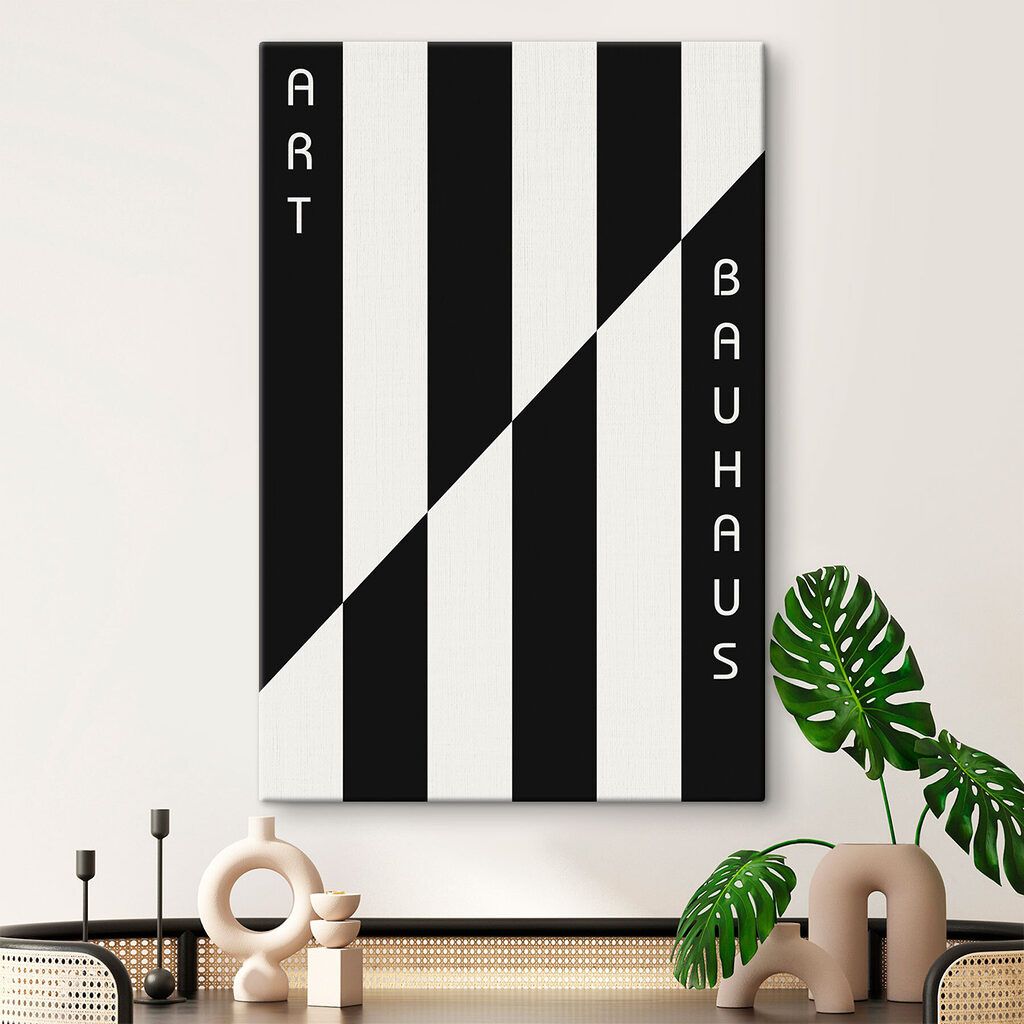 Zwartwit door een diagonaal — interieur 1