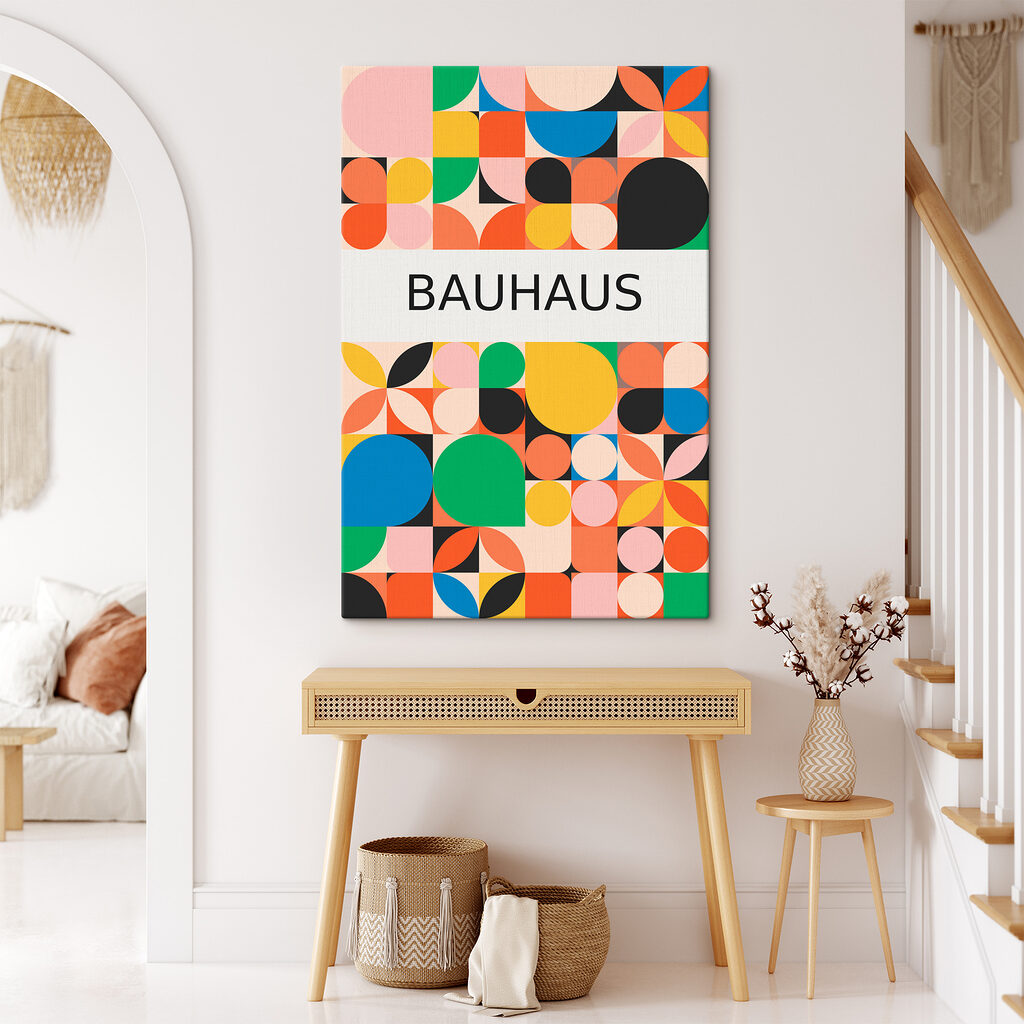 Bauhaus in vrolijke kwartcirkels — interieur 1