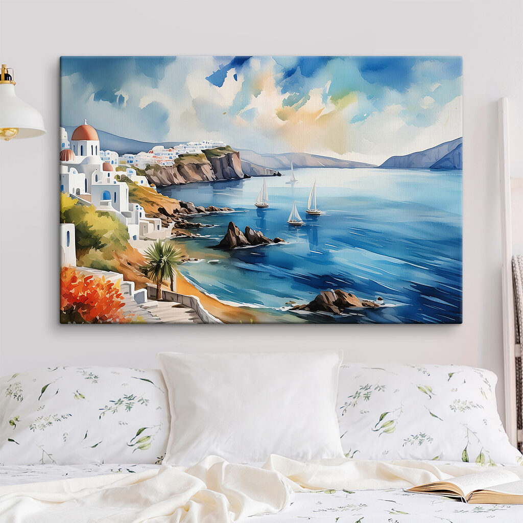 Zeilen onder witte klifhuizen — interieur 1