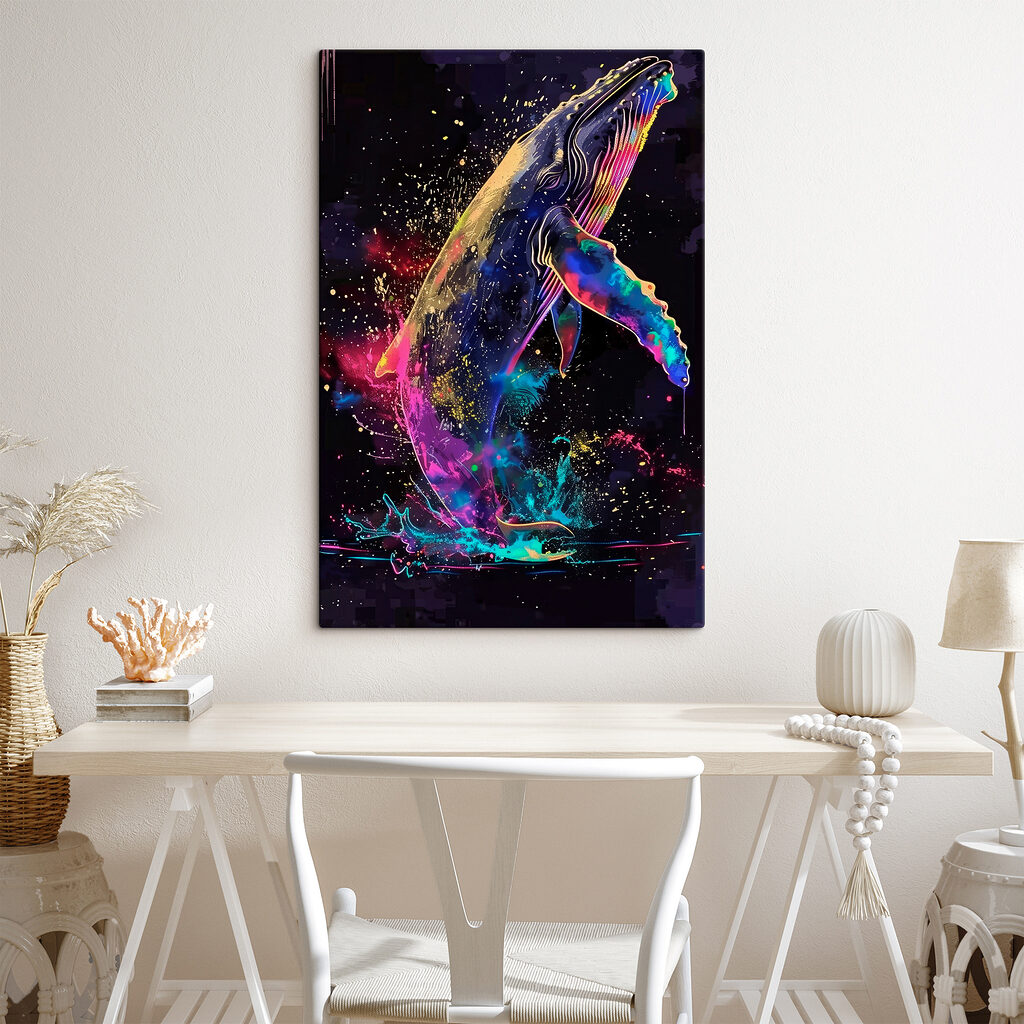 Walvis springt door kleur — interieur 2
