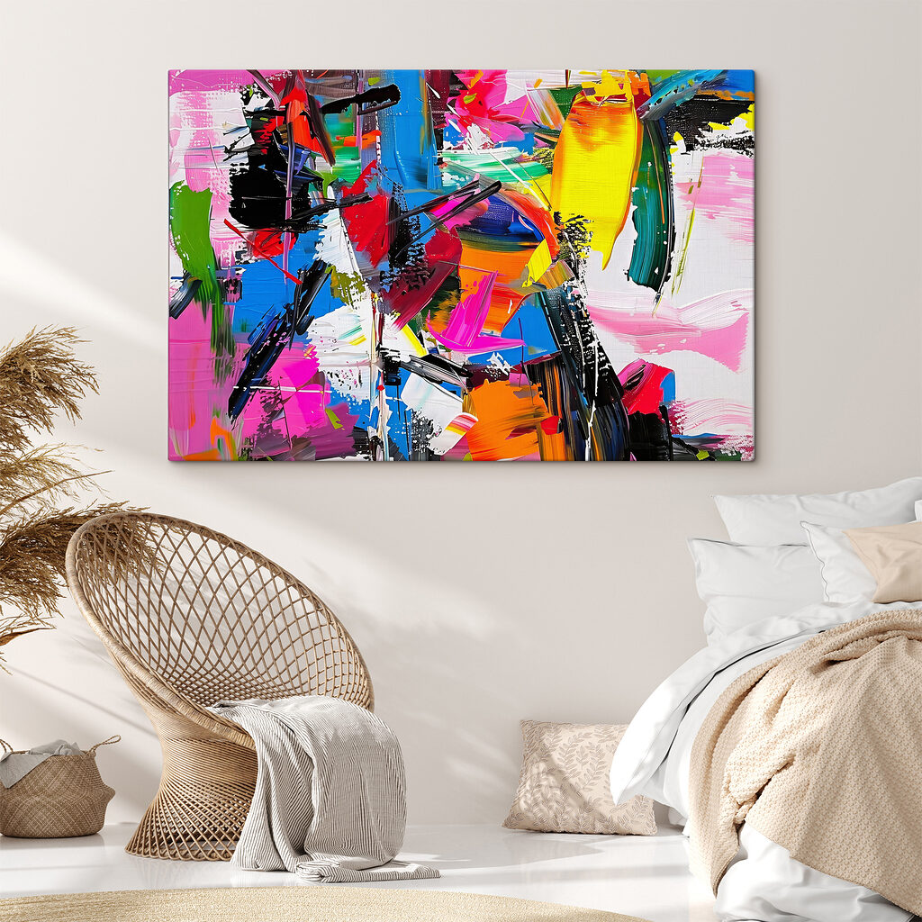 Krachtige streken in neonkleuren — interieur 2