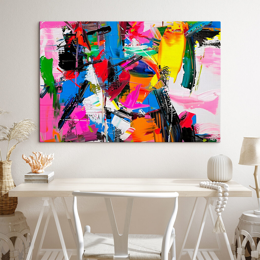 Krachtige streken in neonkleuren — interieur 3