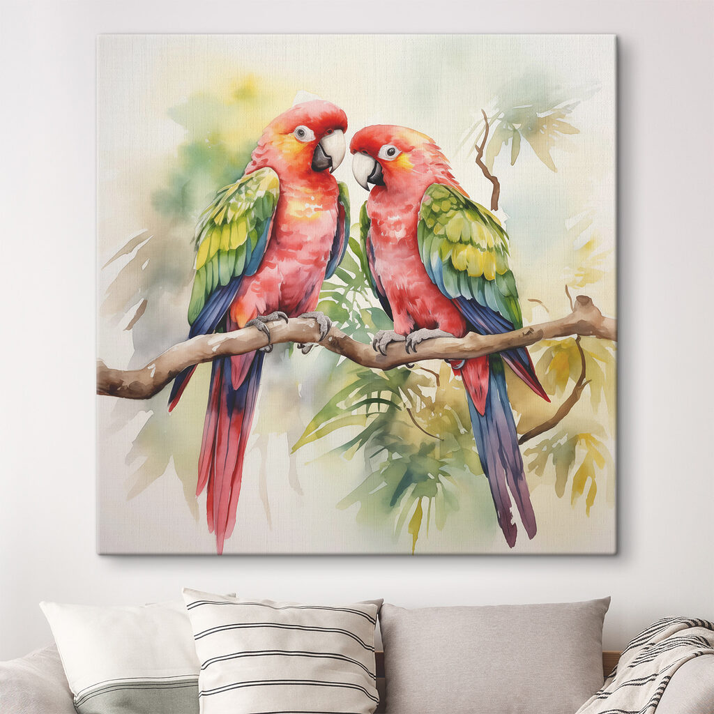 Twee vogels op een tak — interieur 1
