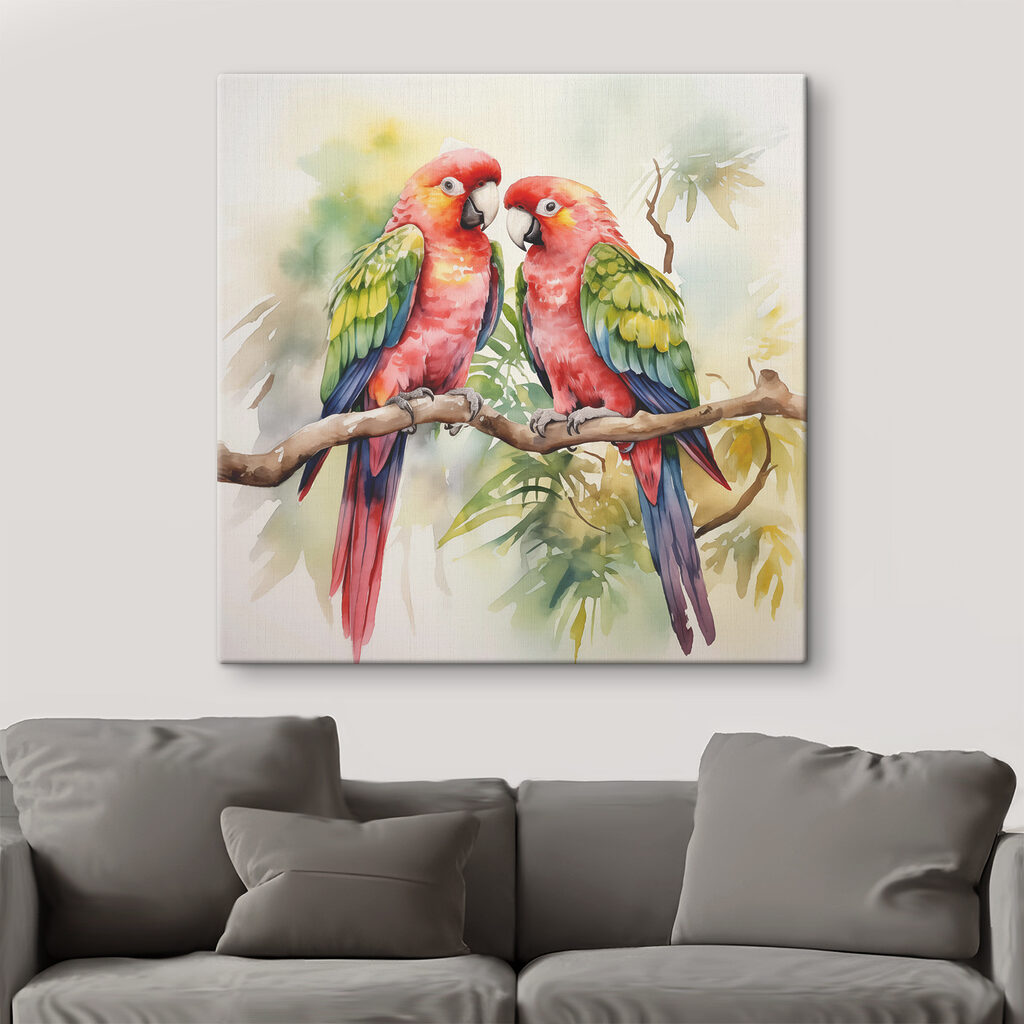 Twee vogels op een tak — interieur 2