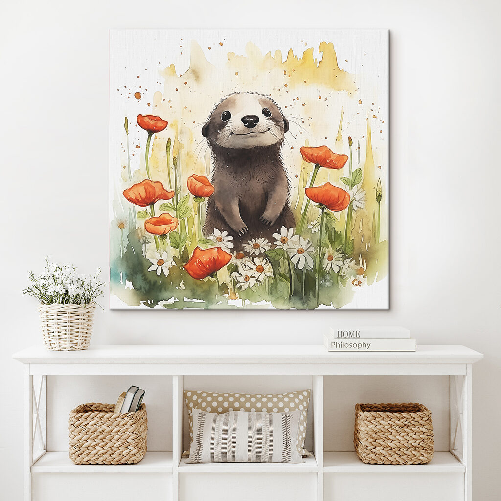 Otter tussen rode klaprozen — interieur 1