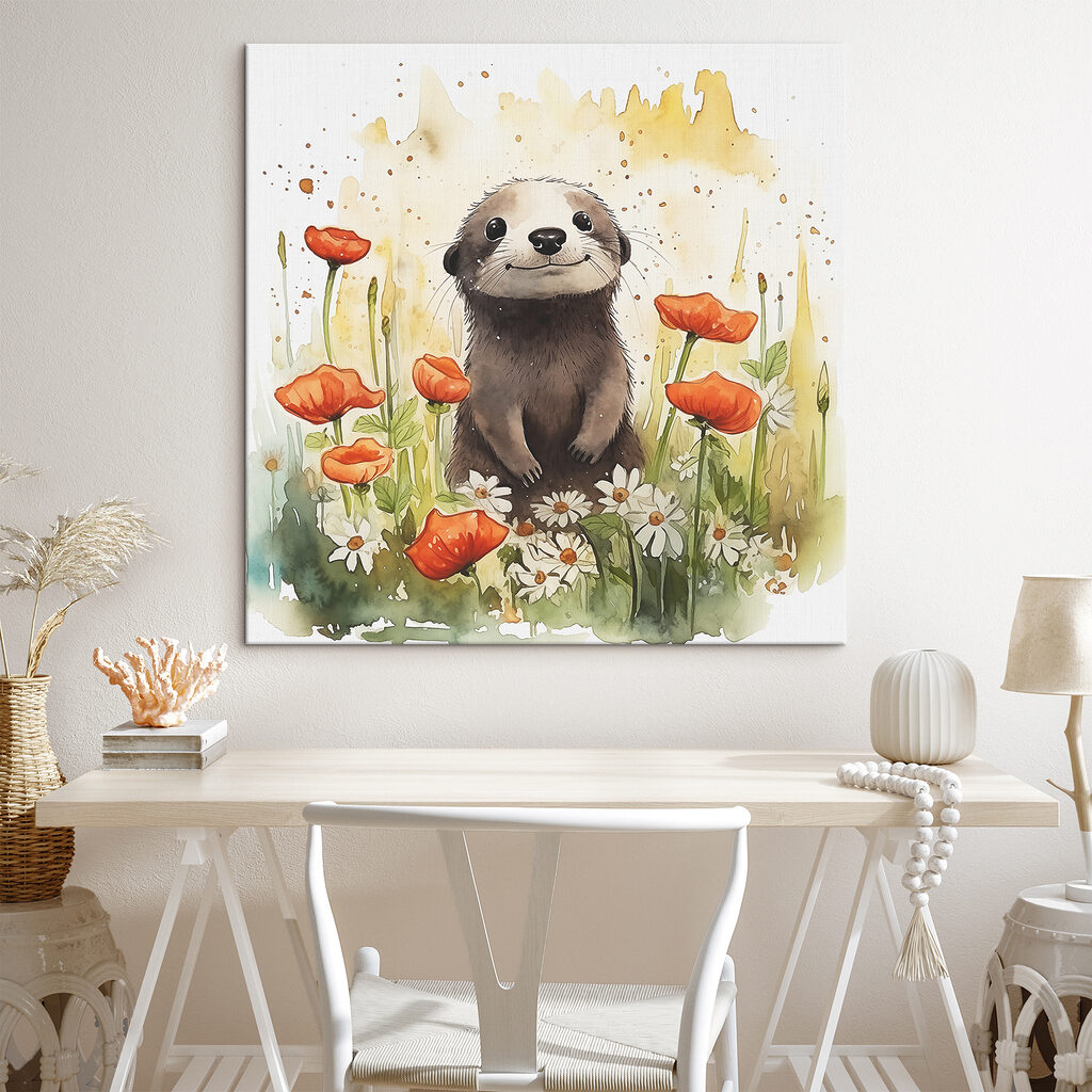 Otter tussen rode klaprozen — interieur 2